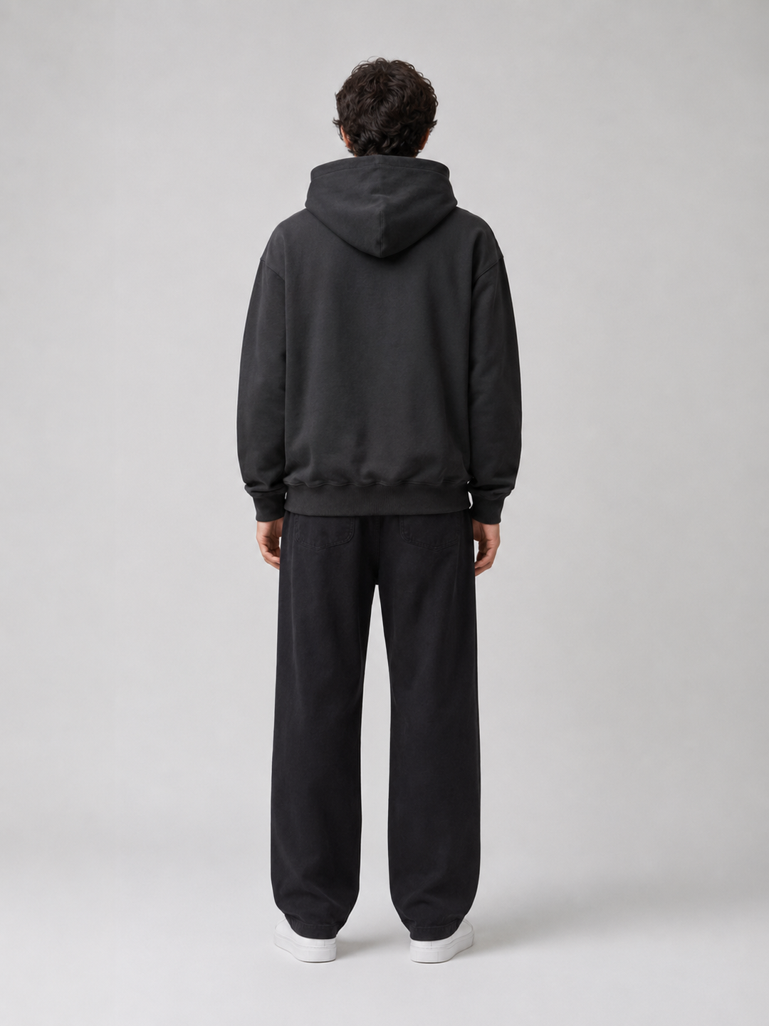 OVERSIZED HEAVYWEIGHT COTTON BLACK HOODIE