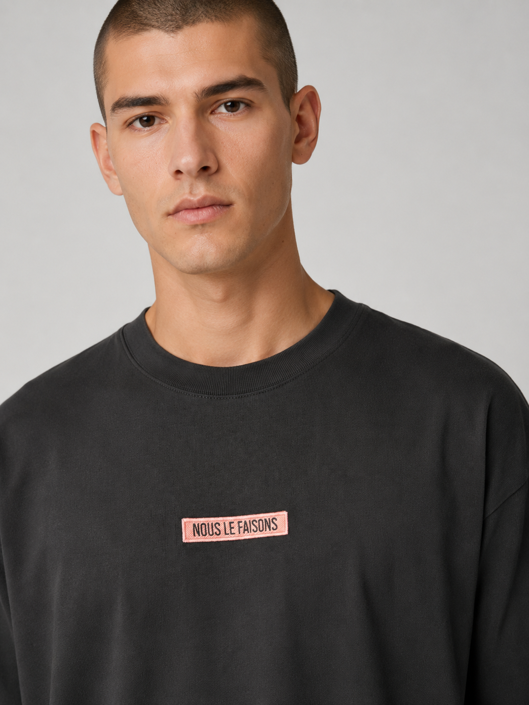 OVERSIZED HEAVYWEIGHT COTTON BLACK T-SHIRT