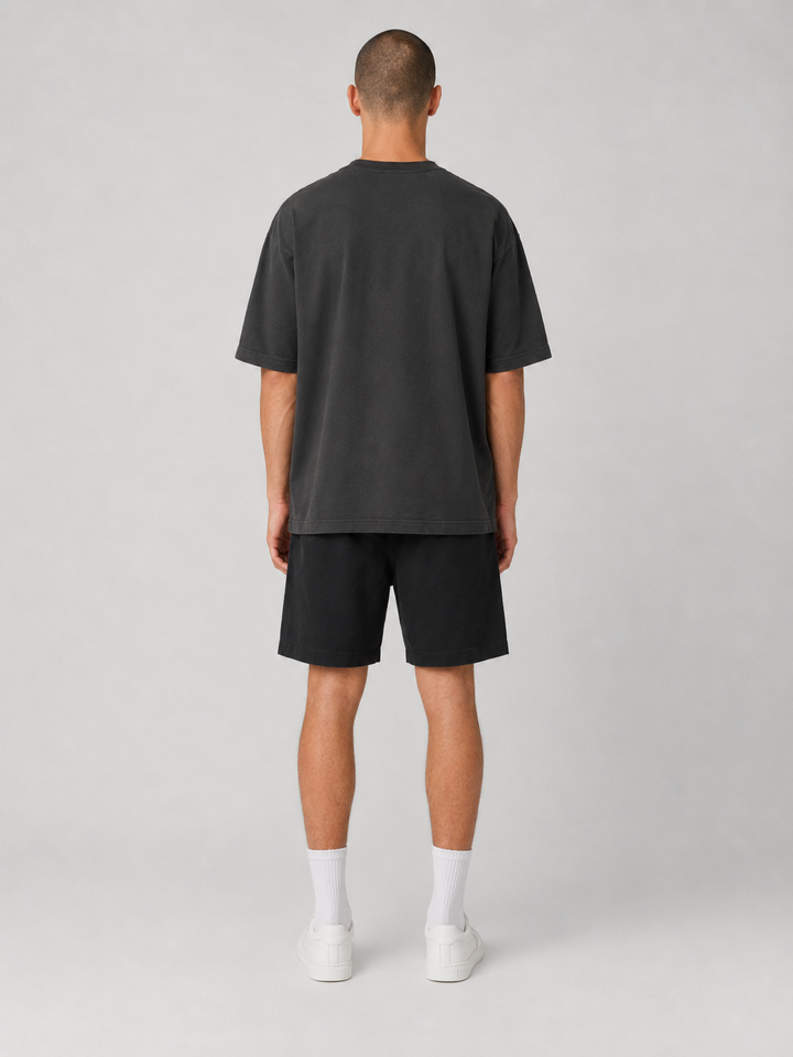 OVERSIZED HEAVYWEIGHT COTTON BLACK T-SHIRT