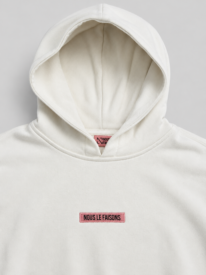 OVERSIZED HEAVYWEIGHT COTTON WHITE HOODIE