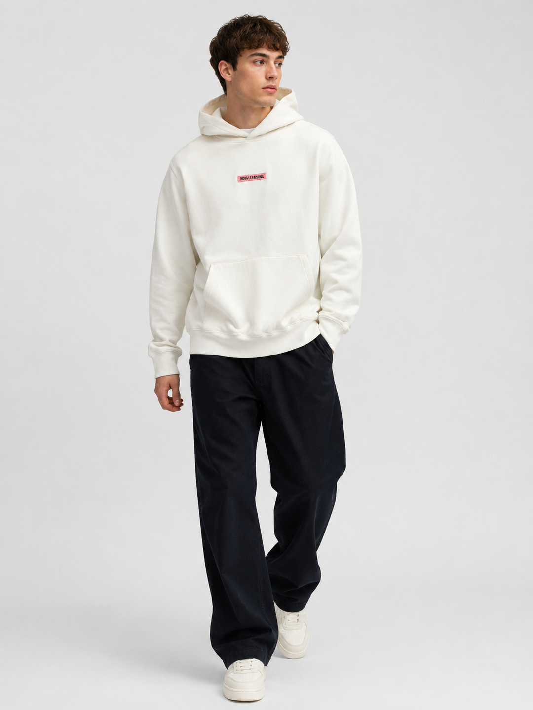 OVERSIZED HEAVYWEIGHT COTTON WHITE HOODIE